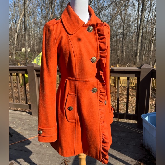 Anthropologie Jackets & Blazers - Anthropologie Ruffled Peacoat - Tulle Brand - Women’s Size S